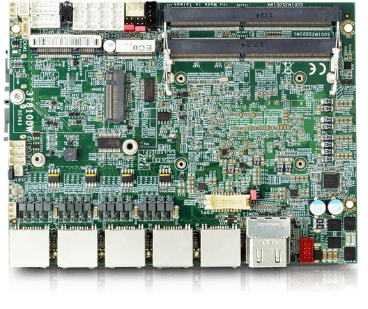 Процессорная плата формата 3,5 c пятью портами Gigabit Ethernet - 3I810DW