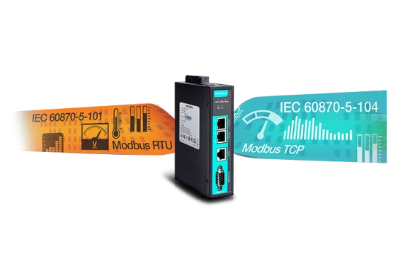 MGate 5114 - преобразователь протоколов МЭК 101/104 и Modbus RTU/TCP от компании MOXA